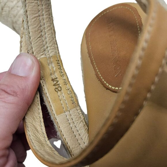 Matt Bernson Women's Espadrille Wedge Sandals Size 8M Tan & Beige Boho Beachy - Picture 4 of 14
